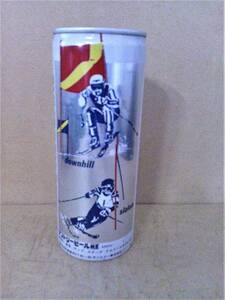 ■ せ-220 空き缶 中古 サントリー 純生 1981年 ダウンヒル ジャイアントスラローム　高さ16.5cm 径6.5cm 重さ30g