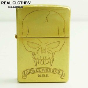 ZIPPO/ジッポー SKULL DESIGN/スカル デザイン ゴールド 05年製 /LPL