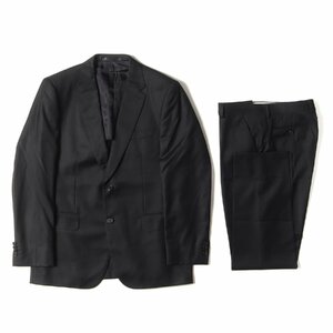 美品 Paul Smith ポールスミス サイズ:XL LORO PIANA SUPER130s テーラードジャケット スラックス スーツ セットアップ ブラック 日本製