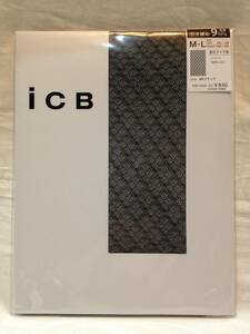 新品　百貨店商品　iCB　引き締め９hPa　着圧ダイヤ柄　ストッキング　ブラック　日本製