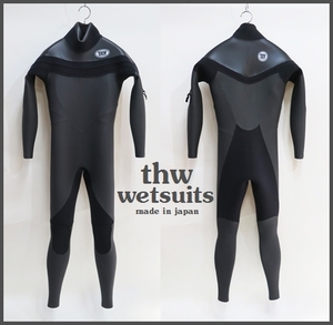 3㎜フルスーツ/ロングチェストジップ　【thw wetsuits】最新ストレッチ素材　3　ウェットスーツ/サンセットサーフ