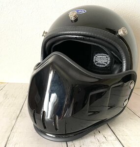 ■ TT＆CO マスク付き ジェット ヘルメット ブラック Lサイズ マッドマックスイメージ★