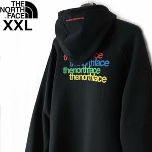 売切り【正規新品】THE NORTH FACE◆W GRAPHIC INJECTION HOODIE パーカー US限定 グラフィック 裏起毛 男女兼用 上質(XXL)黒 181130-10