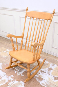 CP05 WINDS ソリッドウッド 天然木 ロッキングチェア ゆらゆら椅子 アームチェア 1P 一人掛け 木製 キツツキ風