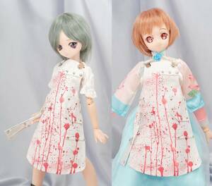 千葉DOLL工房 ホラー ハロウィン ちみどろ エプロン セット MDD DD DDｄｙ オビツ50 などに利用可能 〈ちょっと大き目〉