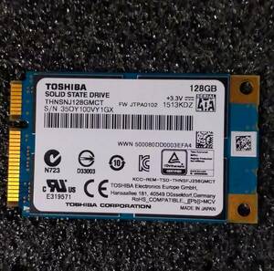 【中古】東芝 THNSNJ128GMCT 128GB mSATA SSD 使用極小