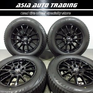 美品 MID シュナイダー SQ27 6.5J+38 PCD114.3-5穴 ブリヂストン VRX2 215/65R16 BLIZZAK スタッドレス 20 30 アルファード ヴェルファイア