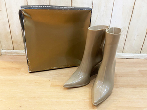 ☆MELISSA BOOTS+ALEXANDRE HERCHCOVITC/メリッサ アレキサンドル ヘルシュコヴィッチ レインブーツ 23cm レディース ベージュ 古着 used☆