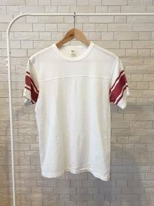 Ron Herman フットボール Tシャツ Sサイズ ホワイ×レッド バインダーネック ロンハーマン 半袖 MADE IN JAPAN 日本製