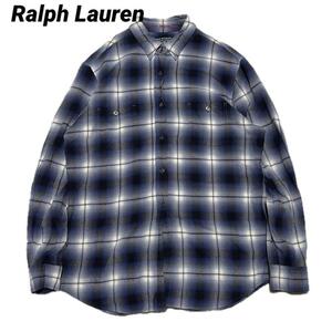 Polo Ralph Lauren オンブレチェックシャツ レーヨン100%