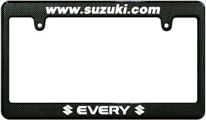 【新品・即決】カーボン調 ナンバーフレーム SUZUKI スズキ EVERY エブリィ 汎用