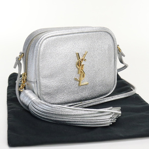 中古良品サンローランSAINT LAURENT ブロガーバッグ 425317 DUY2J 8182 シルバー　 ランク：A us-2 レディース