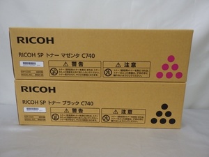 2箱 純正品 リコー RICOH SP トナー ブラック マゼンタ C740 未開封品 240414