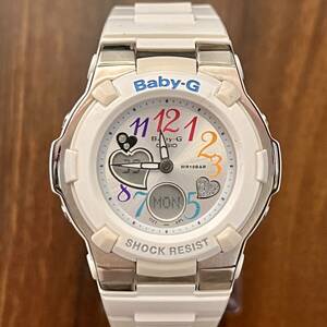 ★CASIO 腕時計 Baby-G BGA-116 ホワイト×シルバー アナデジ【動作確認済】 