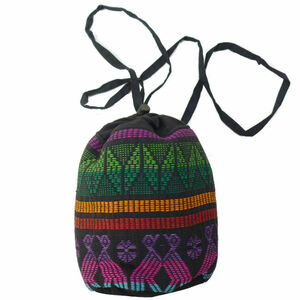 グアテマラ GU-014-01 民族織物 ミニ ショルダーバッグ バッグ フォルクローレ衣装 伝統織物 綺麗 可愛い 綿 幾何学柄 フォルクローレ音楽