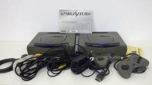 ♯8536【レトロゲーム祭・１円スタート・通電確認済み】セガサターン 本体 HST-3200 SEGA SATURN おまとめ2点