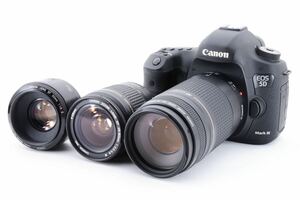 キャノンCanon EOS 5D mark III/標準&望遠&単焦点トリプルレンズセット/Canon EF 50㎜1:1.8 II/EF28-80㎜1:3.5-5.6IV/EF75-300㎜ F4-5.6 II