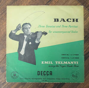 最初期! 英DECCA LXT 2951 バッハ: ヴァイオリン無伴奏第1番 エミール・テルマーニ