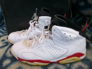 NIKE AIR JORDAN 6 RETRO Hi 31cm US13 白赤 極美品 スラムダンク 桜木花道着用シューズ SLAM DUNK NBA シカゴ ブルズ Chicago Bulls