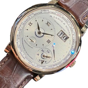 ランゲ＆ゾーネ A.LANGE&SOHNE ランゲ1 タイムゾーン 136.032 アイボリー K18ピンクゴールド 腕時計 メンズ 中古