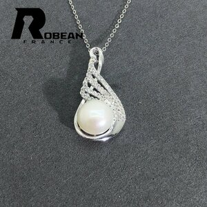 夢色 EU製 定価6万円★ROBEAN・淡水真珠・ペンダント★天然パール パワーストーン s925 アコヤ真珠 本真珠 オシャレ 9.5-10mm P2010024