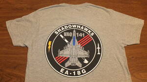 【VAQ-141】Shadowhawks 米海兵隊岩国基地 CVW-5 シャドウホークス TシャツサイズM 米海軍厚木基地 EA-18Gグラウラー US NAVY USN