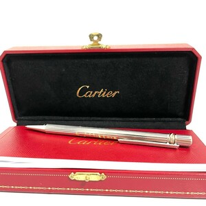 １円スタート Cartier カルティエ トリニティ ボールペン シルバー ツイスト式 筆記用具