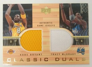 2001-02 Upper Deck Game Jersey Kobe Bryant / Tracy Mcgrady