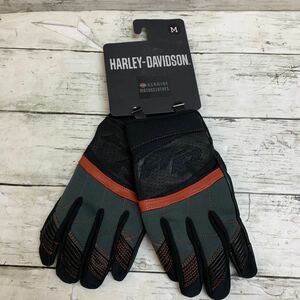 【未使用】HARLEY-DAVIDSON 純正 メンズ キリアン ミックスメディアグローブ Mサイズ 98151-20VM グローブ 手袋 オレンジ ブラック 手袋
