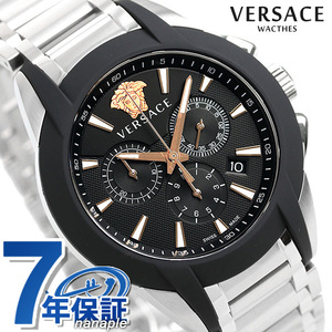 ヴェルサーチ キャラクター クロノグラフ スイス製 メンズ 腕時計 VEM800218 VERSACE ブラック 新品