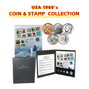 ■アメリカ　1960年代　コイン＆切手セット