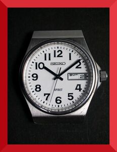 セイコー SEIKO スピリット SPIRIT クォーツ 3針 デイデイト 7N43-7B70 男性用 メンズ 腕時計 日本製 x454 稼働品