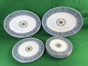 1,000円売切■ WEDGWOOD ウェッジウッド フロレンティーン プレート 10点 セット おまとめ okoy-2586748-37★N1220