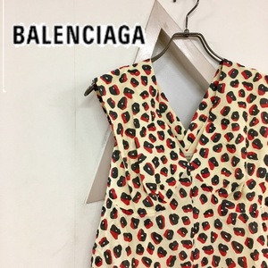 【送料無料】BALENCIAGA　バレンシアガ　レディース　トップス　ワンピース　総柄　クリーム