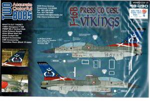 1/48TWOBOBS ツーボブス デカール 48-190 F-16B Press to Test Vikings