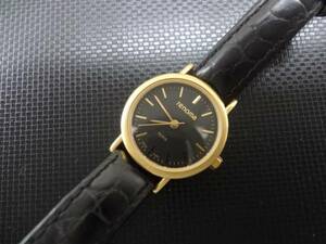 ○●renoma PARIS レノマ レディース 黒×金色 腕時計 ジャンク