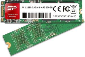 送料無料 シリコンパワー SSD M.2 2280 3D TLC NAND採用 256GB SATA III 6Gbps A55シリーズ SP256GBSS3A55M28 新品 未使用