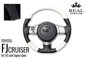 REAL　FJ CRUISER /FJクルーザー （GSJ15W） （2010年11月～）/オリジナルシリーズ　ステアリング　ホワイトカラー　品番：FJ-WHW-SL