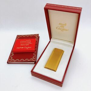 【箱・説明書・フリント付】Cartier カルティエ マスト ガスライター ゴールドカラー 管3358