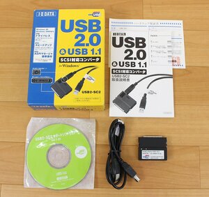 ◇現状品◇ I・O DATA USB 2.0/1.1対応 SCSI機器用コンバーター USB2-SC2 ※動作未チェック（2745877）