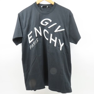 40970★1円スタート★GIVENCHY ジバンシィ 極美品 Tシャツ トップス ロゴ カットソー XS 半袖シャツ コットン ブラック