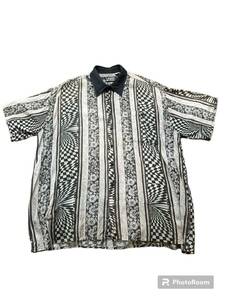 euro vintage rayon shirt XL半袖 総柄 レーヨン 柄シャツ アロハシャツ 半袖シャツ