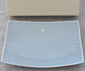 白山陶器 長方皿(大) グレー / 定価3,300円