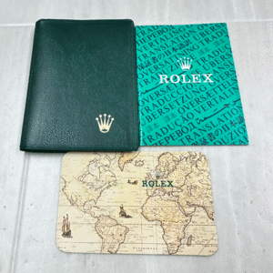 中古　ROLEX/ロレックス　昔の純正付属品　二つ折りギャランティーケース、カード型カレンダー（1988-1989）、保証書の日本語訳　