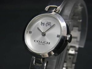 1円 ■稼働品■ COACH コーチ CA.92.7.14.0942 SS クォーツ 3気圧防水 腕時計 ウォッチ レディース シルバー系 CD1725