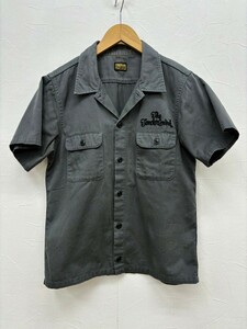 TENDERLOIN テンダーロイン チェーン刺繍 半袖 ワークシャツ XS メンズ 日本製 ポケット付き コットン100% 半袖シャツ アメカジ