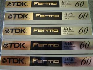 TDK　ＦＥＲＭＯ６０　５本 　メタルポジションコンパクトカセットテープ　鉄の心臓　