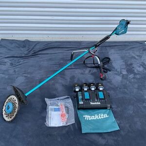 営MK36-家DY makita マキタ 充電式草刈機 MUR368AD 草刈り機 刈払機 急速充電器 DC18RD バッテリー BL1860B おまとめ 通電動作確認済