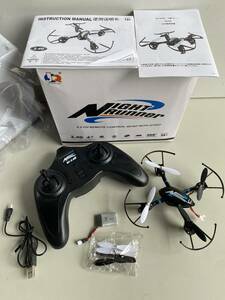 Nt301◆NIGHT RUNNER◆ドローン JD-TOYS ドレス ワンキーリターン プロポ RF-2.4G コントローラー 通電確認済み 箱付