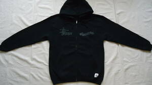 Stussy x GOODS 4th Anniversary Full Zip Hoodie 2007 黒 L ステューシー フルジップ パーカー 匿名配送 NY LA LONDON TOKYO PARIS